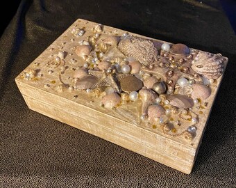 Golden Seashell Stash Box