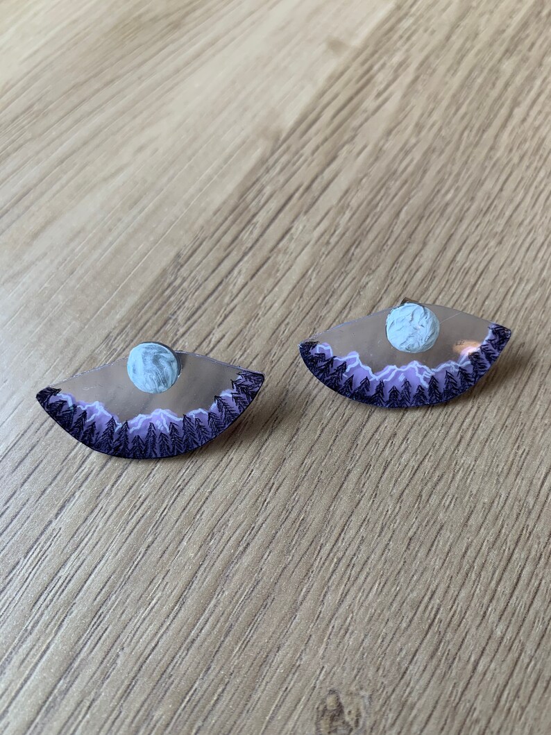 Night at the Mountains Ear Jacket Earrings