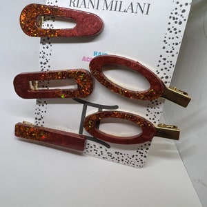 Go for Bronze Resin Hair Clips