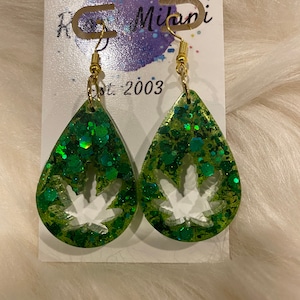 Maple Leaf tear drop earrings