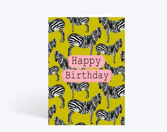 Greeting Cards / Tropical Card / Flamingo / Bright colours /