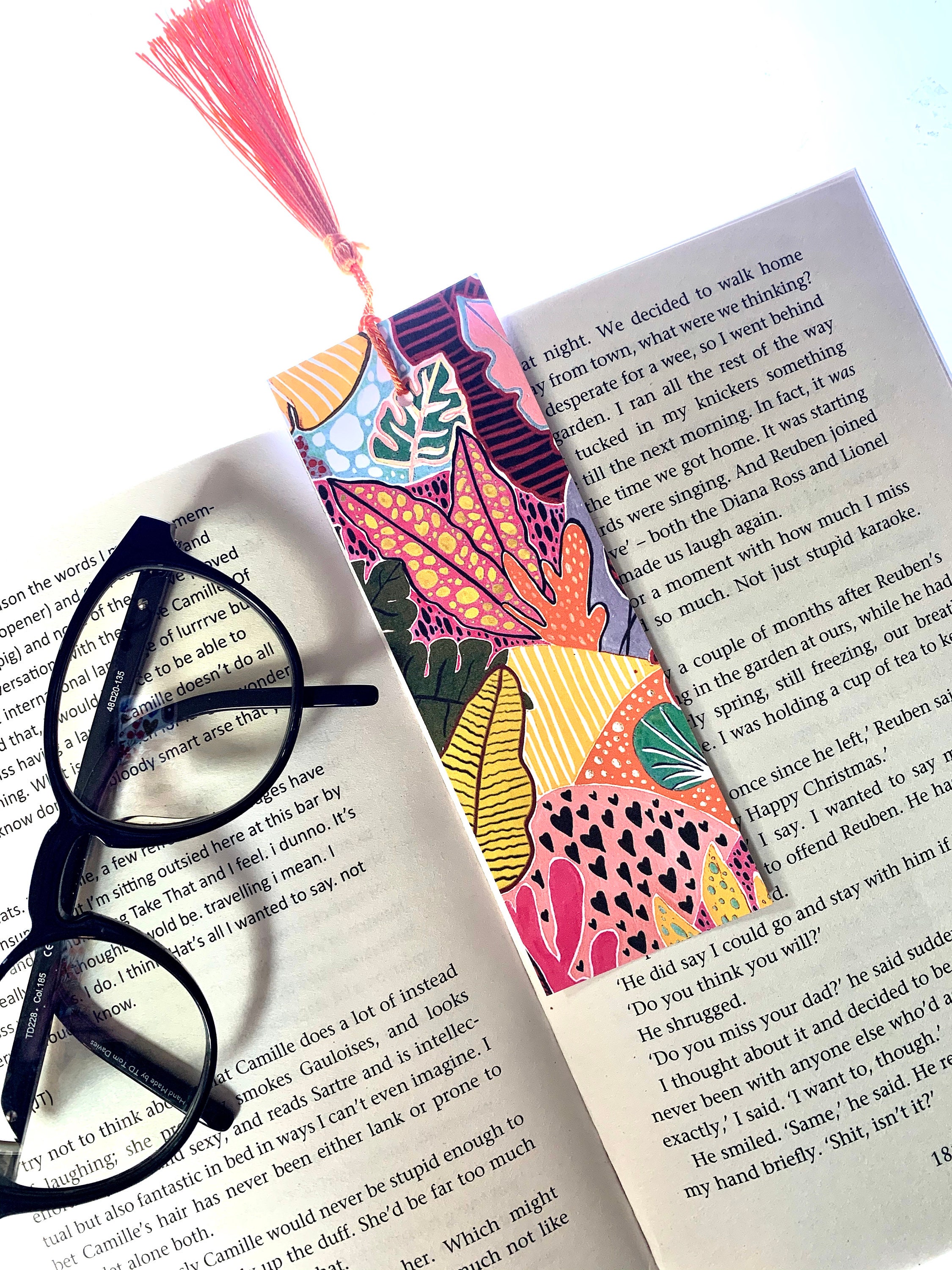 Bookmarks / Reading / Handmade bookmarks / Tropical / Boho / Etsy