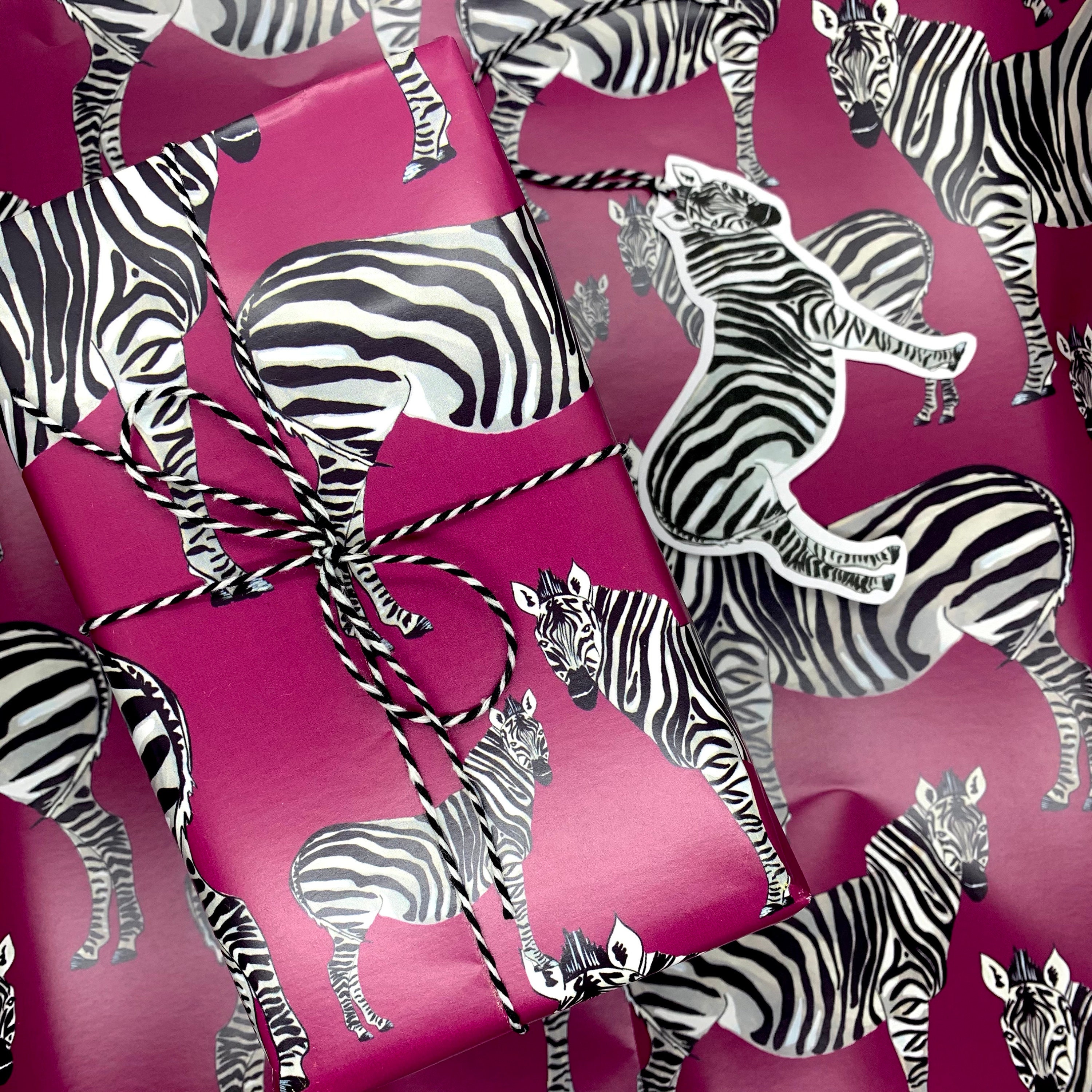 Metallic Foil Tissue Paper Sheet Shiny Gift Wrap Bags Solid African Safari Zebra 