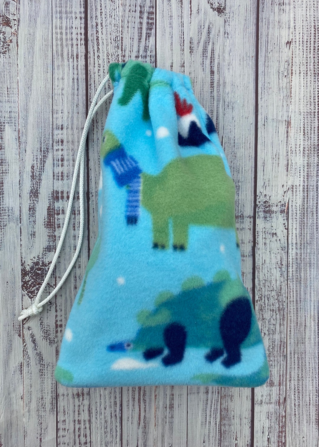 Ski Goggle Bag winter Dinos, Goggle Protection Pouch, Antipill Plush