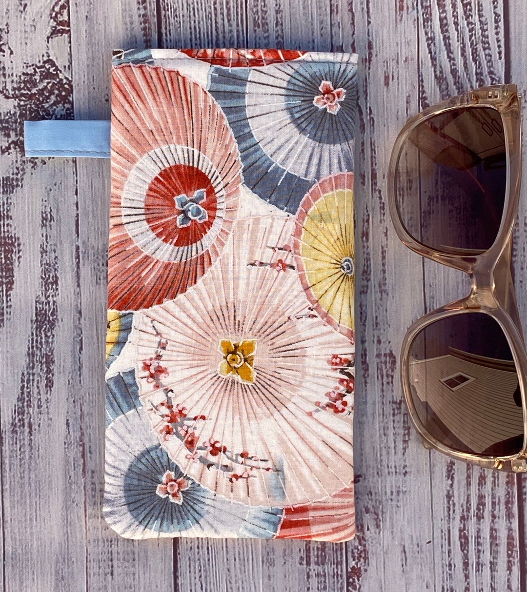 Asian Umbrellas Eyeglasses Case, Reading Glasses Case, Sunglasses Case
