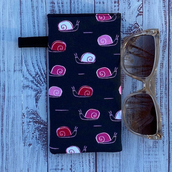 Happy Snails Fabric Eyeglasses Case Reading Glasses Case Etsy