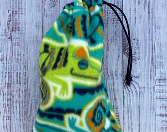 Bolsa de gafas de esquí, lagartos tropicales, bolsa de protección de gafas, bolsa de cordón polar de ventisca