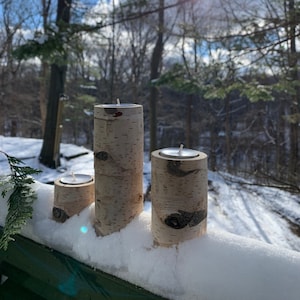 Birch Candles Holders