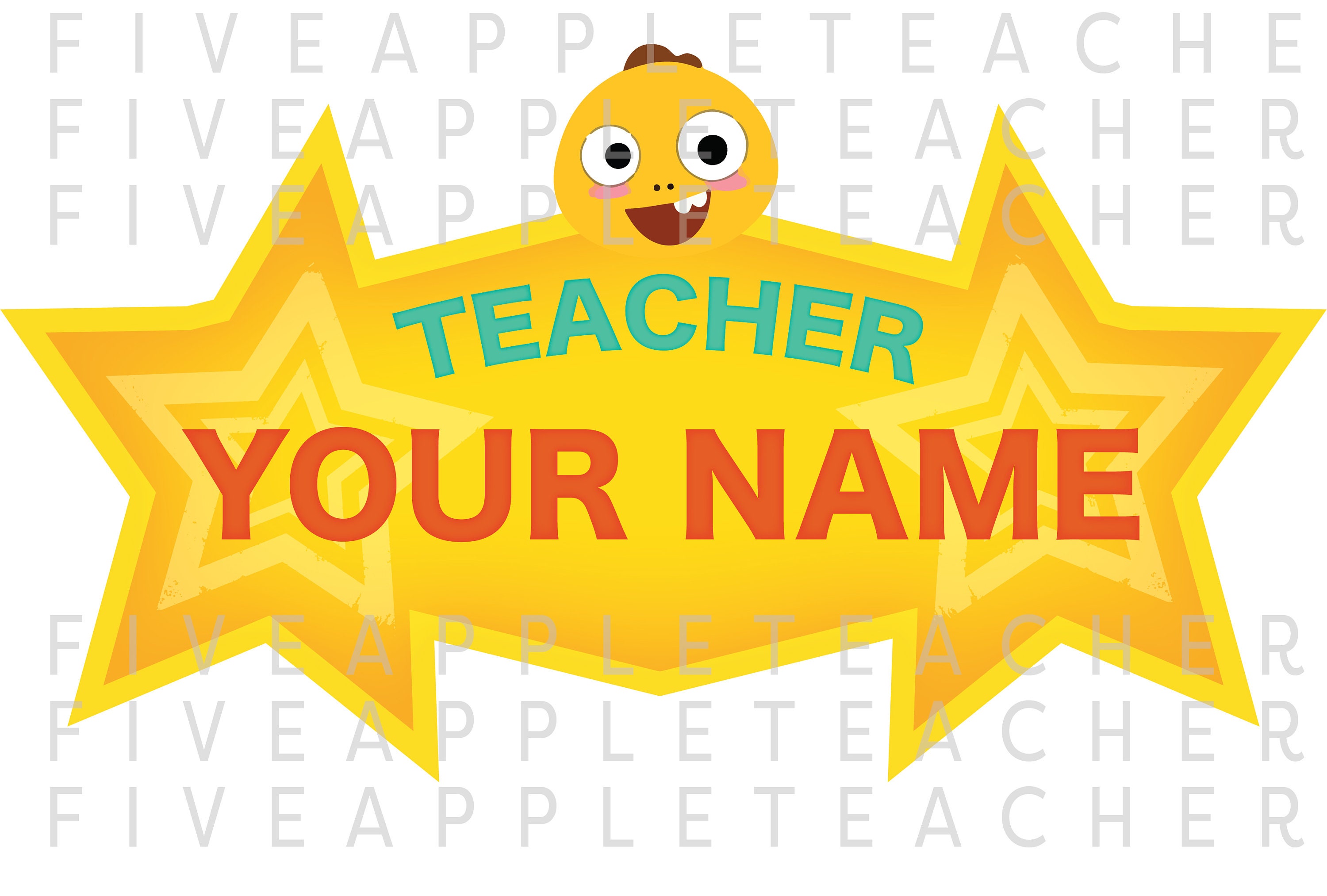 Custom Teacher Name Dino Vipkid Digital Copy Etsy