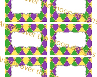 Mardi Gras labels *Printable*