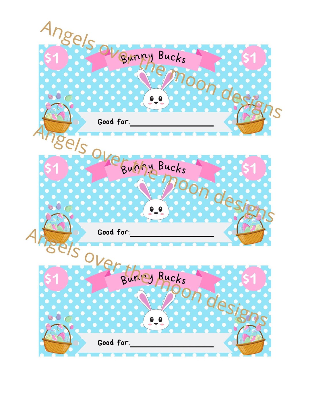 Bunny Bucks *PRINTABLE* - Etsy