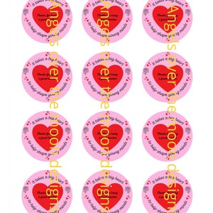 Valentine&#39;s Day teacher Gift tags *PRINTABLE*