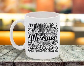 Taza de cerámica sirena