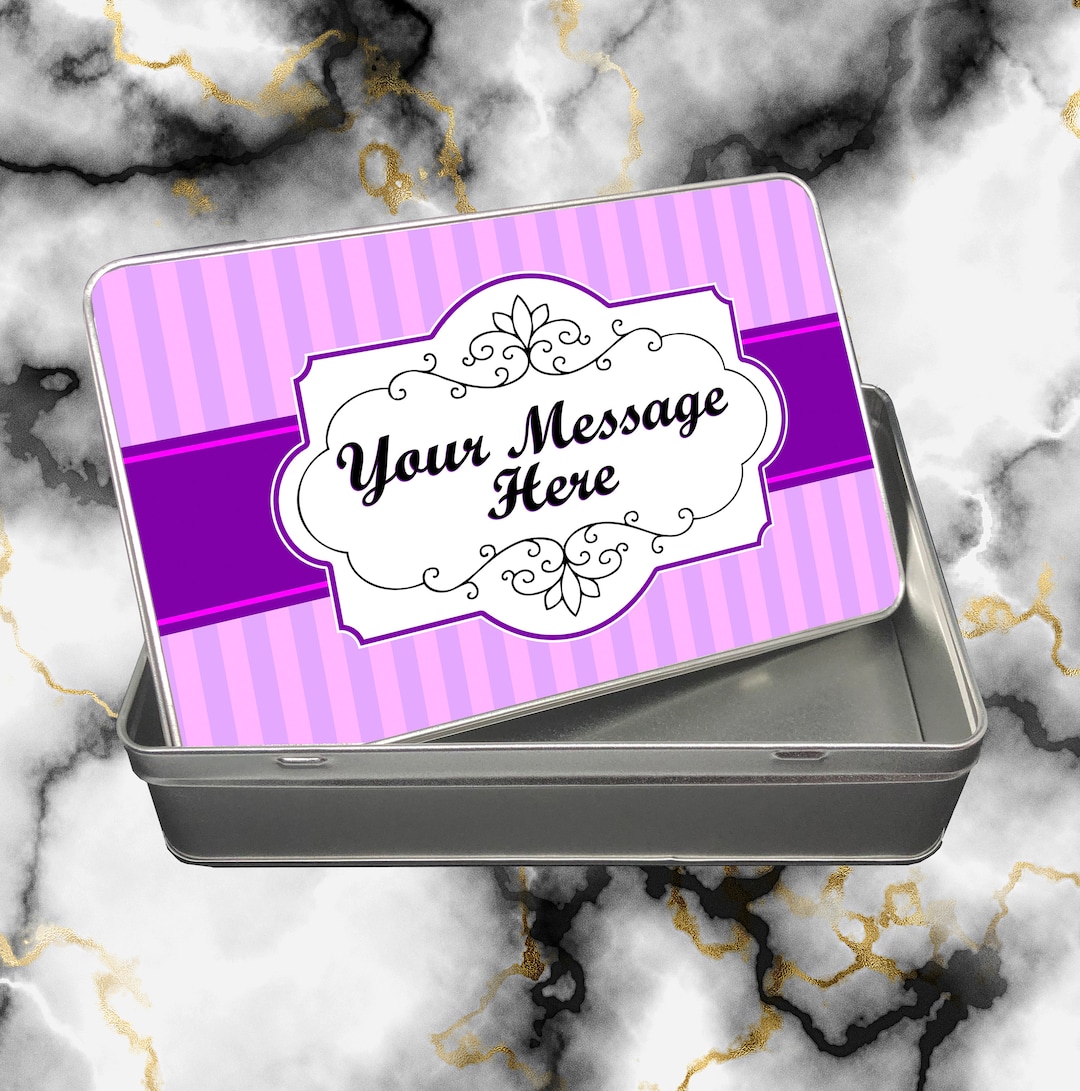Victorian Style Custom Rectangle Silver Aluminum Gift Tin - Etsy