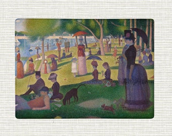 Seurat &quot;A Sunday on La Grande Jatte&quot; Glass Cutting Board