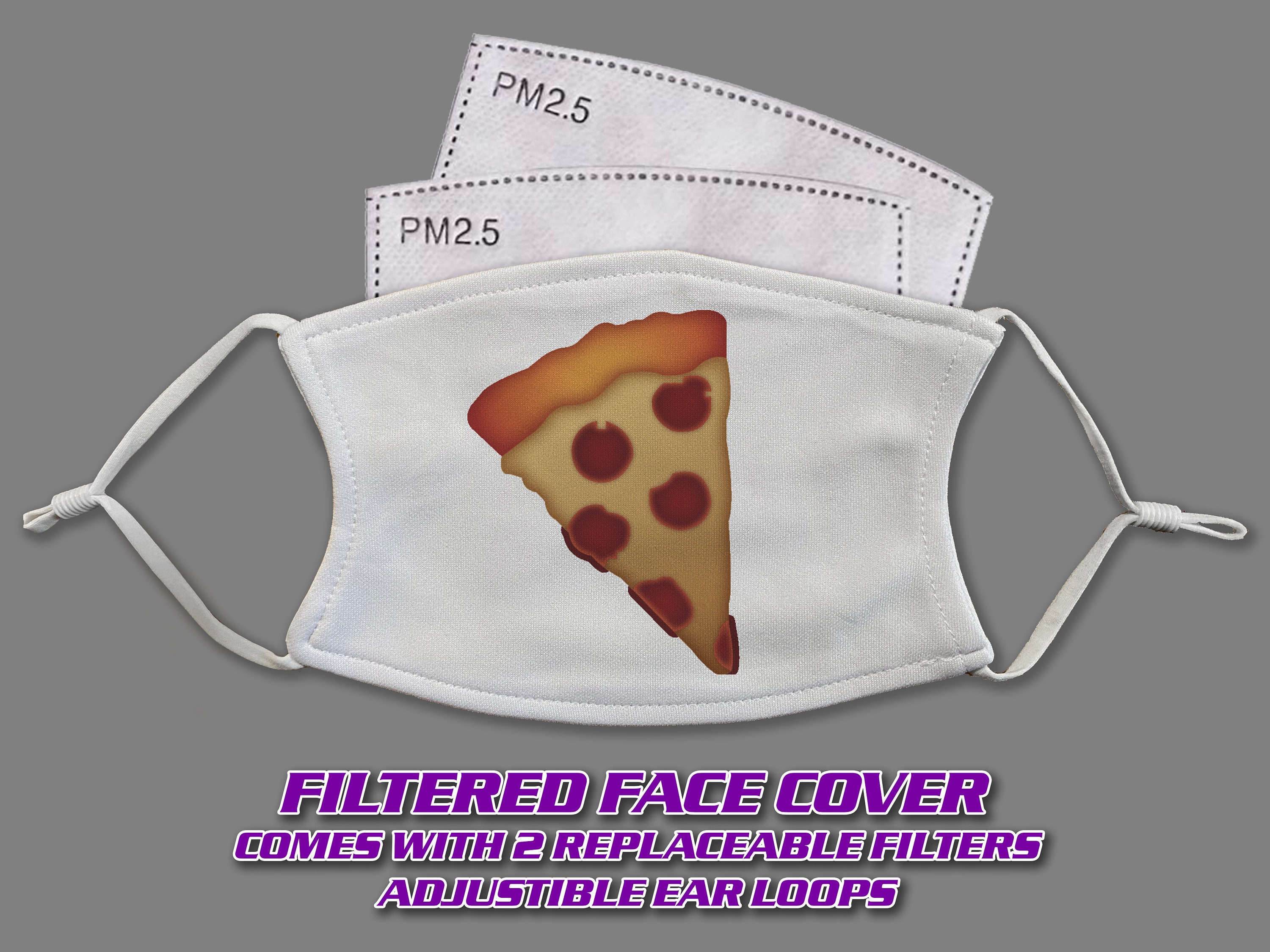 Pizza Emoji Inspired Fashion Face Cover