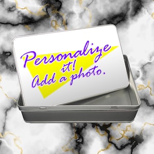 Custom Rectangle Silver Aluminum Gift Tin