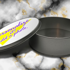 Round Silver Aluminum Gift Tin