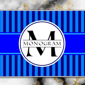Custom Monogram Rectangle Silver Aluminum Gift Tin