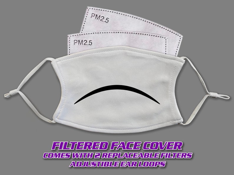 Simple Frown Fashion Face Cover - Etsy