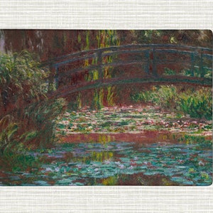 Monet "Water Lily Pond" Glass Cutting Board