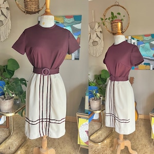 60s vintage Kenny Classics poly mini dress w/belt