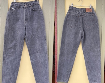 Vaqueros estilo mom jeans grises vintage de los 80 de la marca LEE, de talle alto y fabricados en EE. UU. por Union.