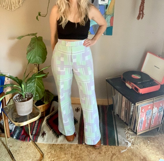 Midcentury 70s vintage Jack Winter high waist patc