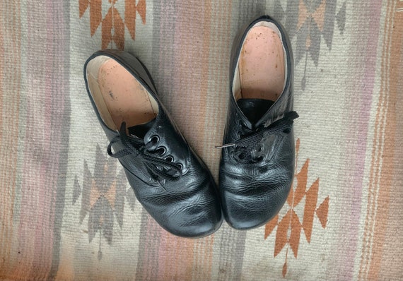 Vintage Black Leather Birkenstock Style Oxford Shoes - Etsy