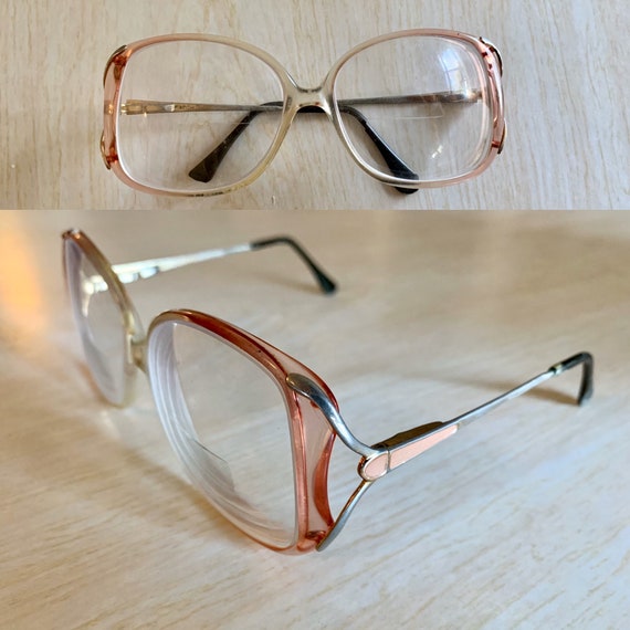 80’s vintage pink oversized eyeglasses