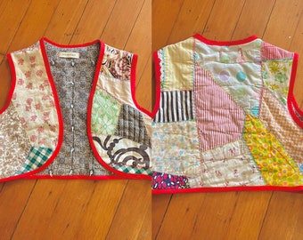 Upcycled Patchwork-Quilt-Kurzweste