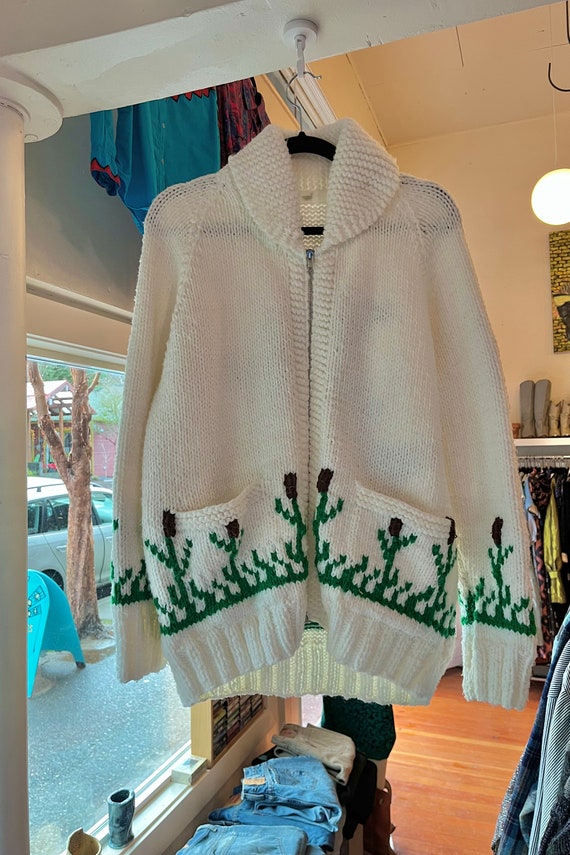 Vintage Duck Cowichan cardigan sweater - image 2