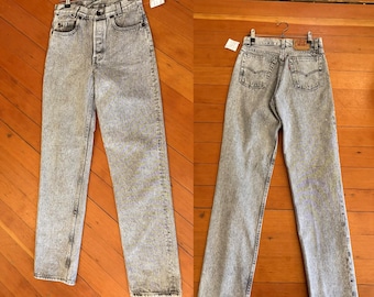 80s Vintage Levi’s 501s gray acid wash made in USA