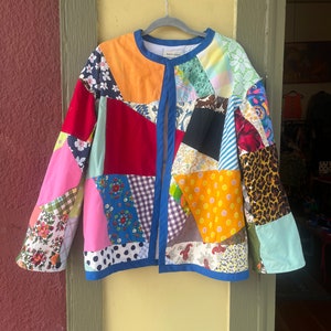 Upcycled quilt patchwork jacket