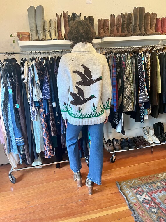 Vintage Duck Cowichan cardigan sweater - image 6