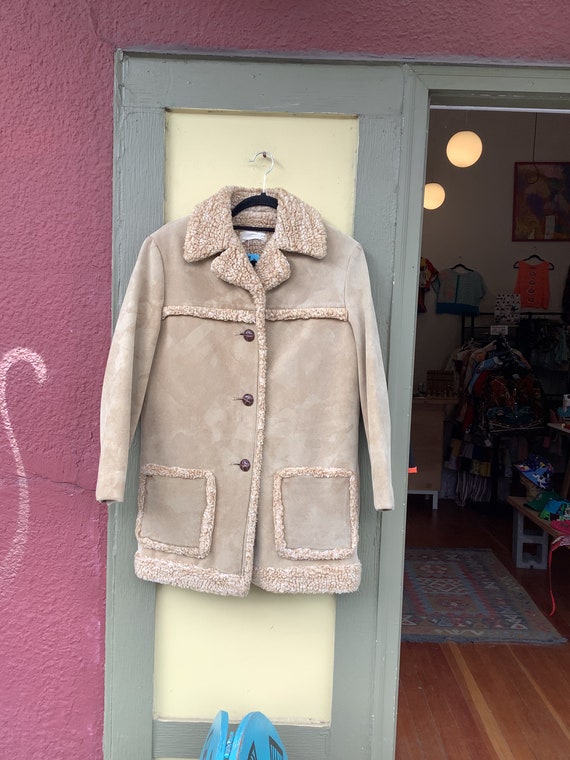70s vintage faux suede Sherpa jacket - image 6
