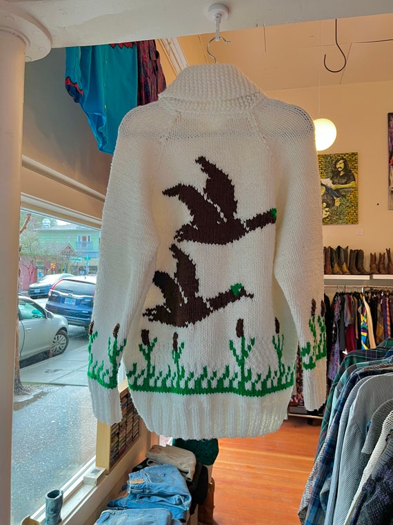 Vintage Duck Cowichan cardigan sweater - image 3