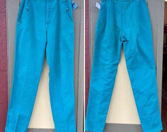 Jeans Roper vintage de los años 90, color azul verdoso, hechos en EE. UU.