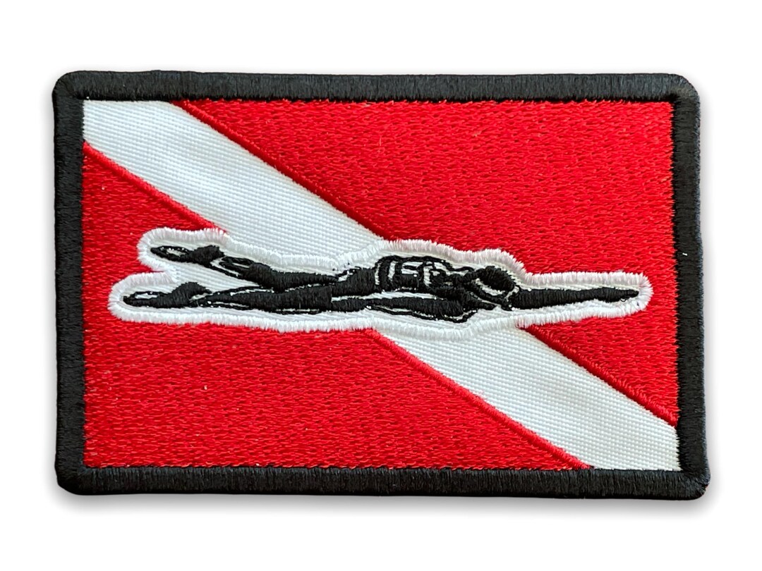 SCUBA Diver Patches Assorted Styles, Sew On, Iron On, Hook Backing