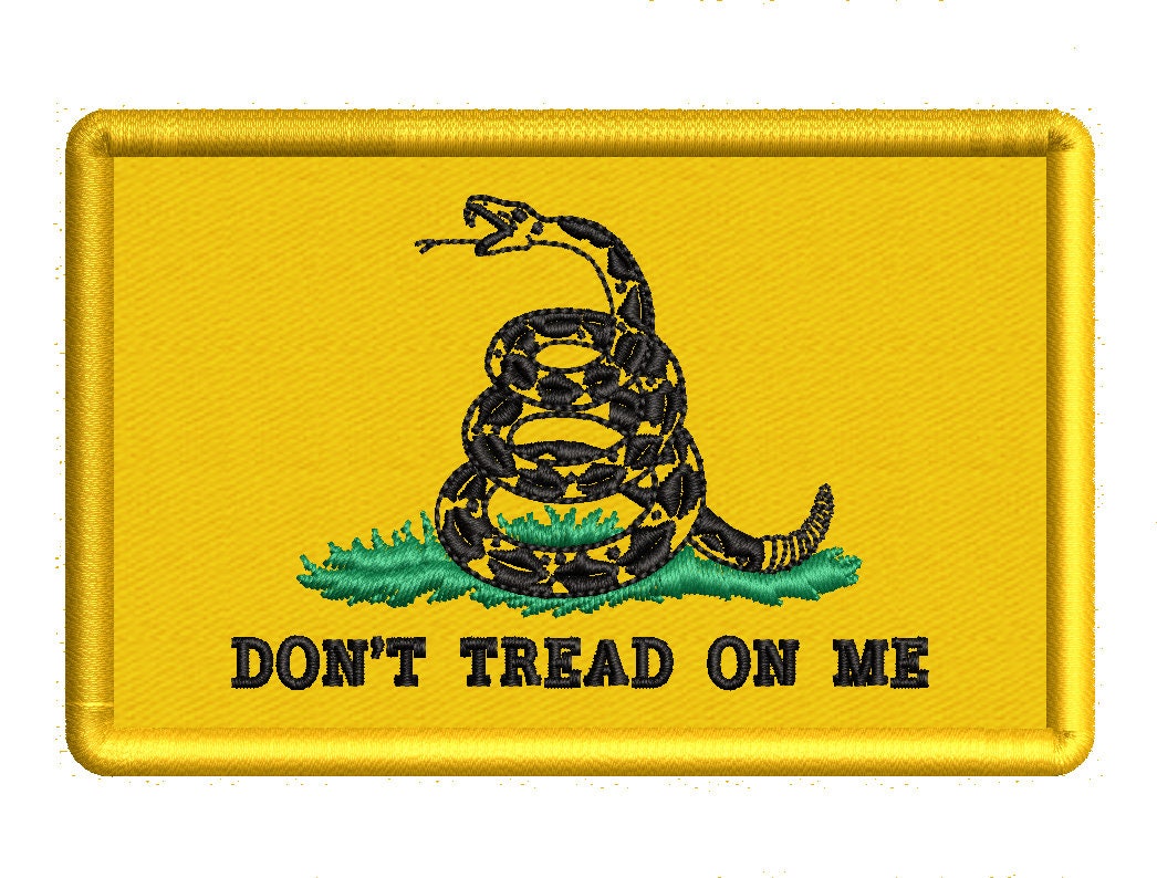 DON'T TREAD ON Me Gadsden Flag Snake Yellow Embroidered Patch Craft Supply