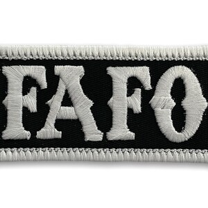 FAFO Iron On Embroidered Patch, Sarcastic Range Day Morale Patch