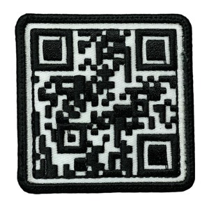 rickroll qr code patch  Rick Roll QR Code Funny Morale Patch.2x3 Hook and  Loop Patch. Made in The USA