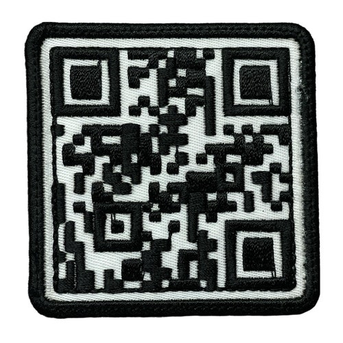 Custom STATIC Link QR Code Embroidery Patch Sewon Ironon Etsy