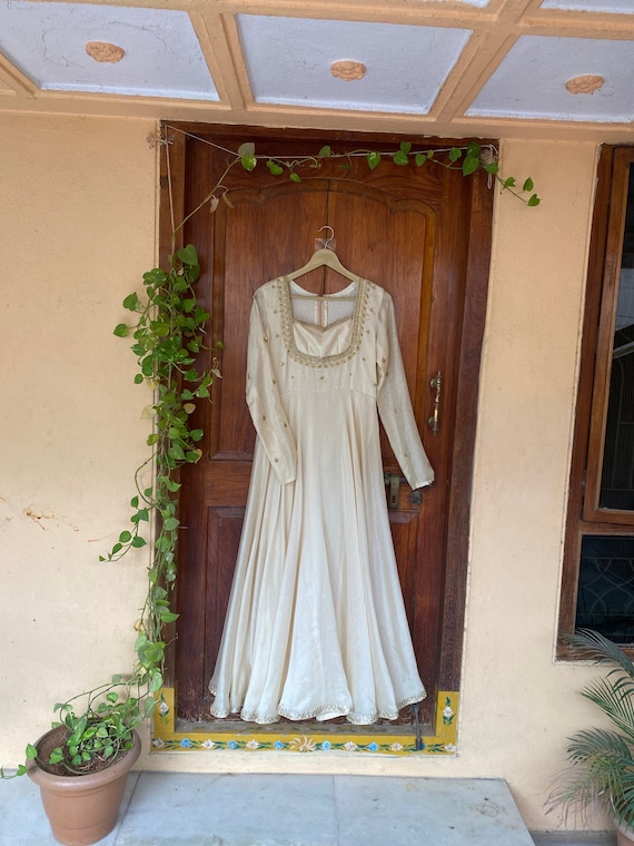 beige anarkali dress Pernia's Pop Up Shop