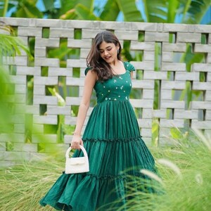 green cotton on dress June Dress Short Sleeves in Sage Green Linen/Cotton – LizAlig