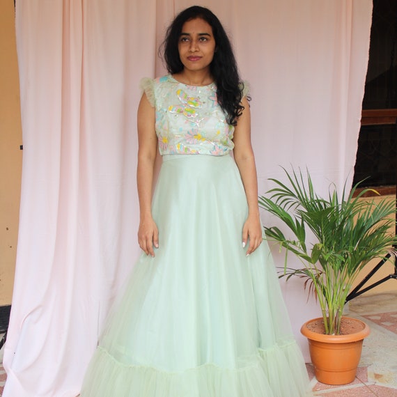 Buy Crop Top Dresses For Girl Kids | Designer Ethnic Wear Ideas | The  Nesavu – The Nesavu