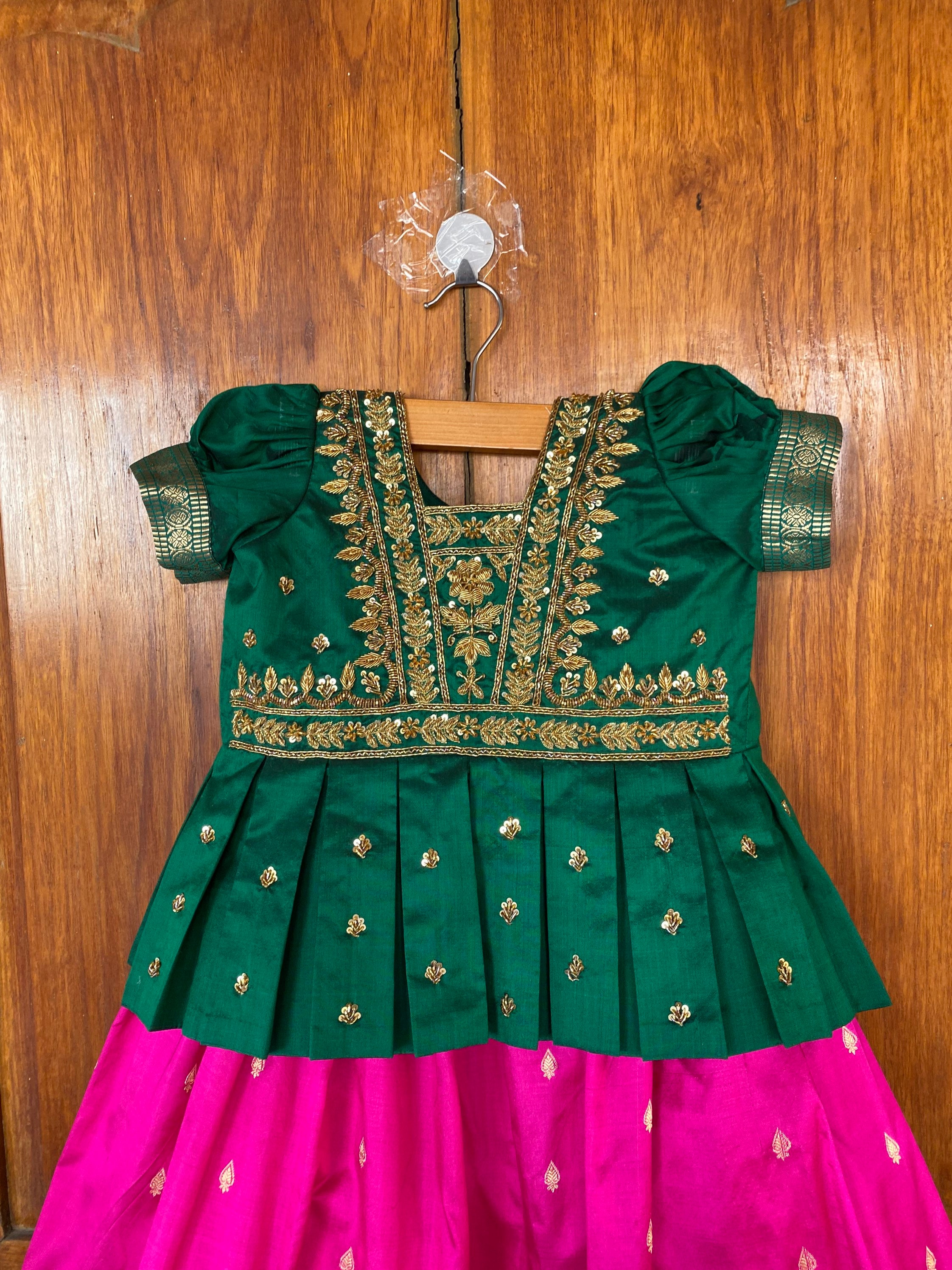 Kids Kanjeevaram Lehenga Set Kids Pattu Skirt Set Indian Etsy Kids Kanjeevaram Lehenga Set Kids Pattu Skirt Set Indian Etsy