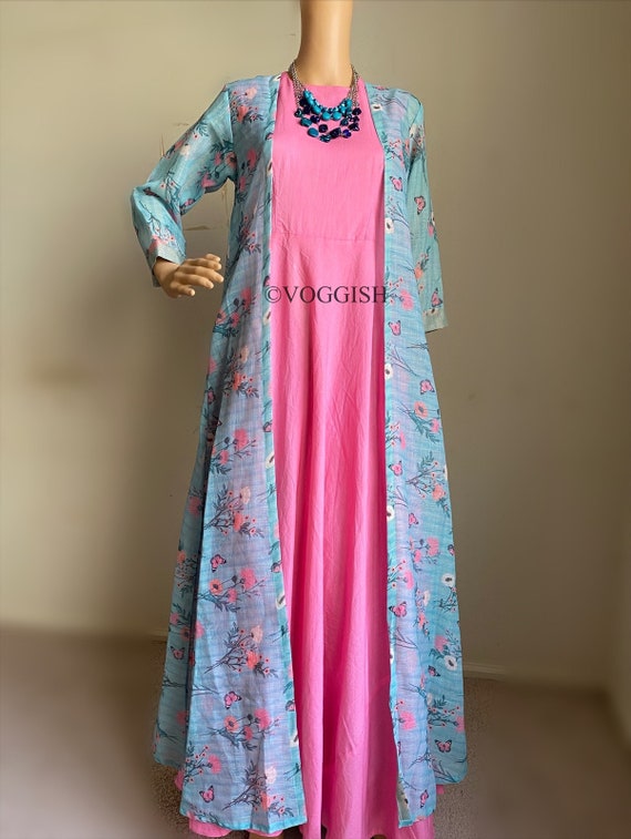 floral anarkali gown