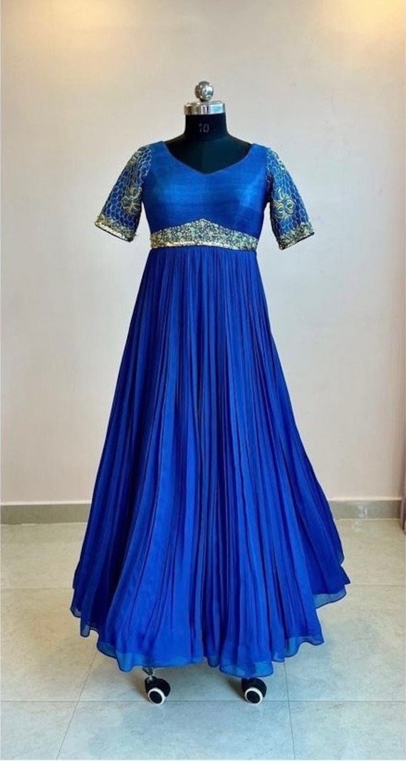 orange beaded dress Beaded One-sleeve Orange Ruffled Tulle Custom Trumpet Prom Dress