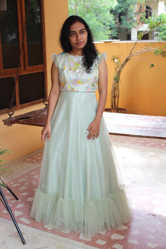 Womens Lehenga Set Crop Top Lehenga Indian Crop Top Skirt USA Wedding Lehenga USA tulle Silk Skirt voggish Etsy UK